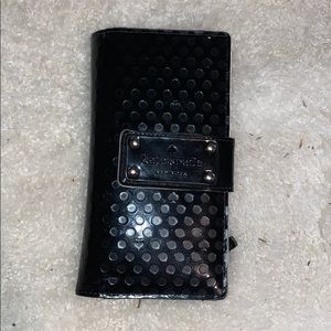 Kate Spade Black Patent Polka Dot Wallet